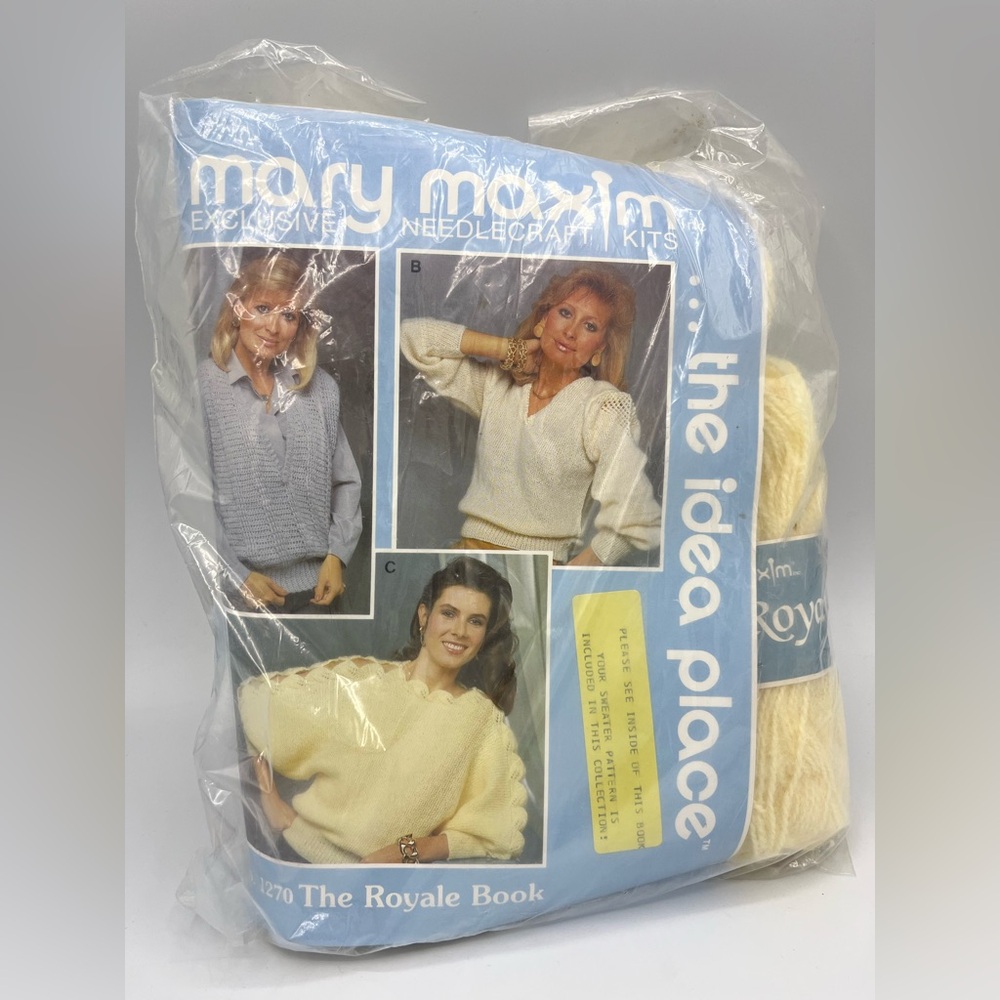 Mary Maxim Needlecraft Kits with Sweater Patterns